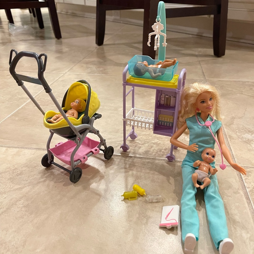 Barbie Baby Doctor Playset with Stroller